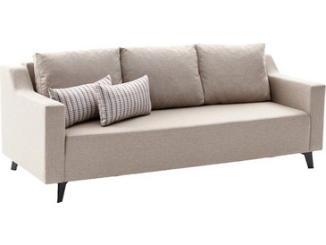 Καναπές-κρεβάτι PWF-0592 pakoworld 3θέσιος ύφασμα κρεμ 230x90x74εκ 071-001311