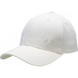 4F Καπέλο Jockey Υφασμάτινο Λευκό 4FSS23ACABM119-11S