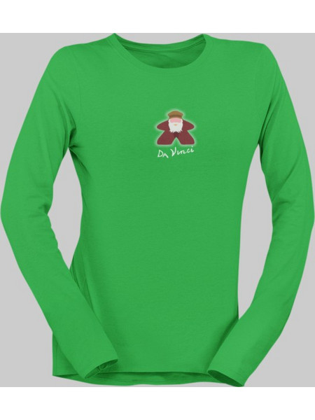 Da Vinci Meeple μακρυμάνικο w T-shirt - KELLY GREEN
