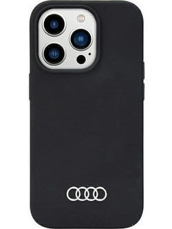 Audi Silicone Case iPhone 14 Pro 6.1" black/black hardcase AU-LSRIP14P-Q3/D1-BK