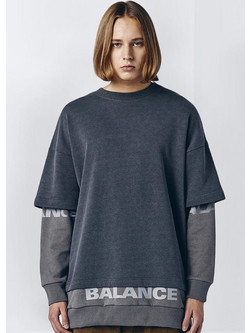 Tee Library Balance Sweatshirt (TFJ-LY-09-Black / Charcoal)