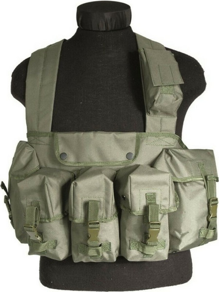 Mil-Tec Chest Rig με 6 Θήκες Χακί