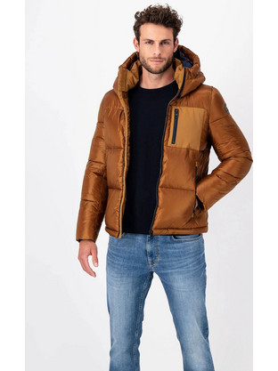 Fynch Hatton Ανδρικό Μπουφάν Χειμωνιάτικο Puffer Καφέ 1310-2614-801
