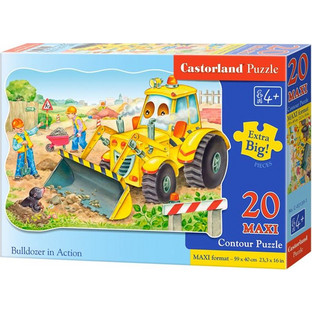 Παιδικό Puzzle Castorland Maxi Bulldozer In Action 20 Κομμάτια