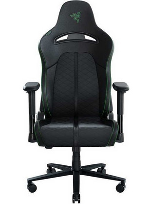 Razer Enki X Καρέκλα Gaming Δερματίνης με Ρυθμιζόμενα Μπράτσα Mαύρη Πράσινη RZ38-03880100-R3G1