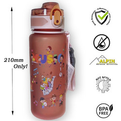 Alpin Outdoor V2 Music Παιδικό Μπουκάλι Πλαστικό BPA Free με Καλαμάκι Καφέ 500ml