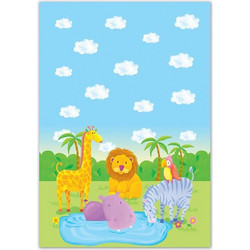 256032 ΤΡΑΠΕΖΟΜΑΝΤΗΛΟ ΠΛΑΣΤΙΚΟ WILD ANIMALS 54X72ΕΚ. (ΣΕΤ 6 ΤΕΜΑΧΙΩΝ)