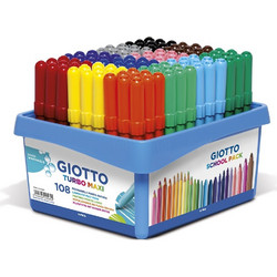 Giotto Schoolpack Μαρκαδόροι Ζωγραφικής Σετ 108 Χρώματα