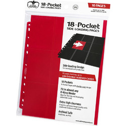 Ultimate Guard 18-Pocket Pages Side-Loading Red (10)