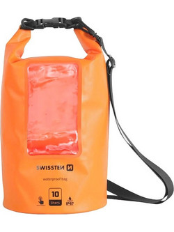 Αδιάβροχη τσάντα Swissten (SW32900820) με θήκη για smartphone - Χωρητικότητας 10L - Πορτοκαλί SW32900820