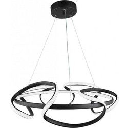 Heronia Lighting FUN-01 TS 3/L Κρεμαστό Φωτιστικό Οροφής Τρίφωτο LED με Ρυθμιζόμενο Λευκό Φως Μαύρο 31-0342
