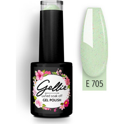 Gellie UV Led Soak Off E 705 Glitter Ημιμόνιμο Βερνίκι Νυχιών 10ml
