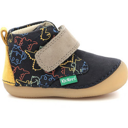 Kickers Sabio Παιδικά Μποτάκια Navy Μπλε Δερμάτινα με Σκρατς 879028-10-103