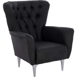 HomeMarkt Μπερζέρα Μαύρη HM9217.01