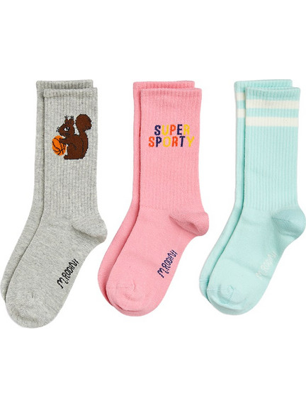 MINI RODINI Super sporty 3-pack socks (2426012300 TYPE) Multicolor Κορίτσι Collection SU24