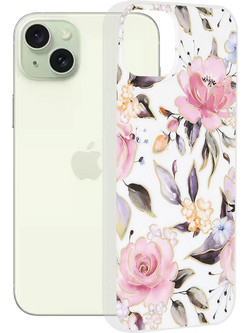 Techsuit Marble Series - θήκη για Apple iPhone 15 Plus - Λευκό