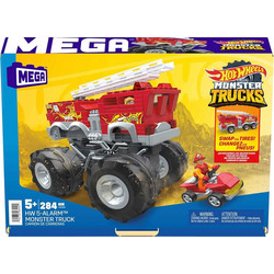 Κατασκευαστικό Παιχνίδι Mega Blocks Hot Wheels Monster Trucks Πυροσβεστικό Όχημα 284 τμχ