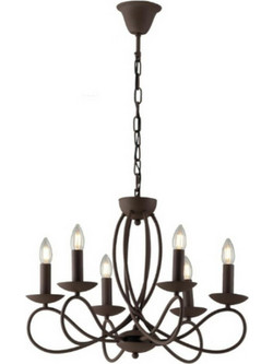 Luce Πολυέλαιος 6xE14 με Κεράκια Χάλκινος I-GINEVRA-6 8031414870264