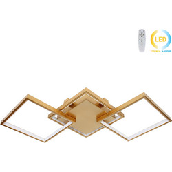 Φωτιστικό οροφής LED 34W 80Χ35Χ8 εκ. χρυσό με controller - GLOBOBOX 602165