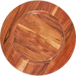 Coincasa διακοσμητικός ξύλινος δίσκος από Αcacia 36 cm - 007447996 Καφέ
