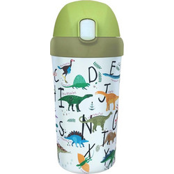 Chic Mic Biocolo Plant Dinosaurs Παιδικό Μπουκάλι Πλαστικό BPA Free με Καλαμάκι Πολύχρωμο 400ml