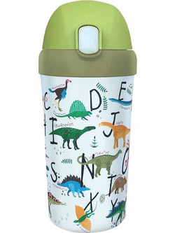 Chic Mic Biocolo Plant Dinosaurs Παιδικό Μπουκάλι Πλαστικό BPA Free με Καλαμάκι Πολύχρωμο 400ml