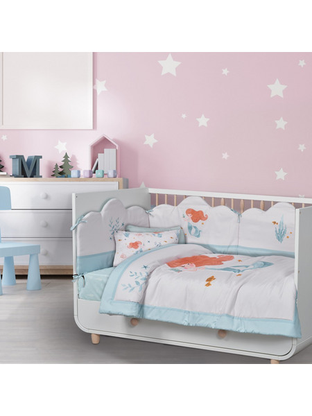 DAS BABY ΚΟΥΒΕΡΛΙ FUN 4876 ΛΙΛΑ, ΜΕΝΤΑ, ΡΟΖ