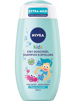 Nivea Kids Magic Apple 3 in 1 Παιδικό Σαμπουάν Conditioner & Αφρόλουτρο 250ml