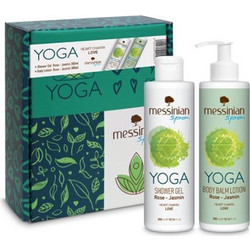Messinian Spa Yoga Heart Chakra Love Rose & Jasmin Shower Gel 300ml + Body Lotion 300ml