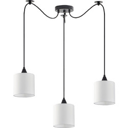 Home Lighting SE21-BL-B Κρεμαστό Φωτιστικό Οροφής Τρίφωτο E27 Λευκό 10-BL3-SH1 77-9015