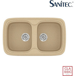 Sanitec Classic 312 Επικαθήμενος Νεροχύτης Γρανίτη Ματ Granite Cappuccino 82x50cm