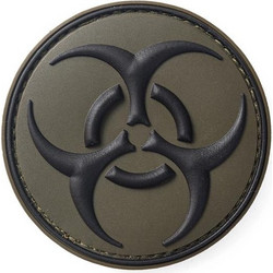 Σήμα PVC Survivors Bio Hazard Βιολογικός Κίνδυνος 3D 6cm Olive/Black WQ000
