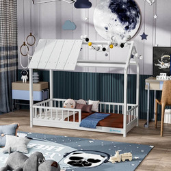 Sky Παιδικό Κρεβάτι Σπιτάκι Τύπου Montessori Μονό για Στρώμα 90x200cm 435-02