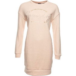 Superdry Established Mini Καθημερινό Φόρεμα Σομόν W8010408A-3KC