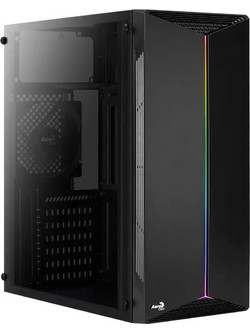 Aerocool Split Gaming Midi Tower Κουτί Υπολογιστή RGB με Πλαϊνό Παράθυρο