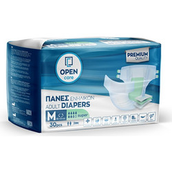 Open Care Premium Super Slip Non-Woven Medium Πάνες Ακράτειας 6 Σταγόνες 30τμχ