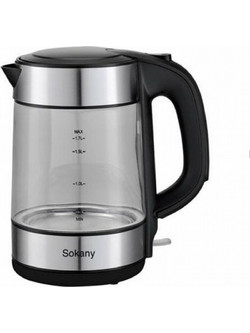 Sokany FK-1509 Γυάλινος Βραστήρας 1.7lt 2200W