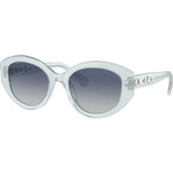 Swarovski SK6005 10244L Γυναικεία Γυαλιά Ηλίου Στρογγυλά Κοκάλινα Μπλε με Μαύρο Polarized Φακό