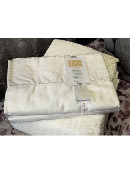 Σετ Σεντόνια Υπέρδιπλα 245x300cm Cotton-Satin DOWN TOWN Κέντημα 10-0707