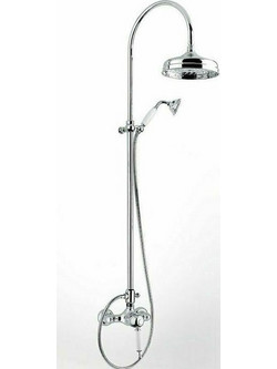 Στήλη Ντούς 2 Εξόδων Bugnatese Oxford CD6336-100 Ρυθμιζόμενου Ύψους 92-125cm Chrome