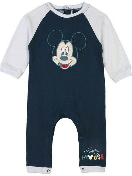 Ολόσωμο Μακρομάνικο για Μωρά Mickey Mouse Μπλε