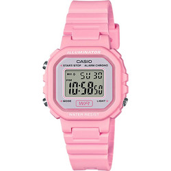 Casio Ψηφιακό Γυναικείο Ρολόι Χρονογράφος με Ροζ Καουτσούκ Λουράκι LA-20WH-4A1