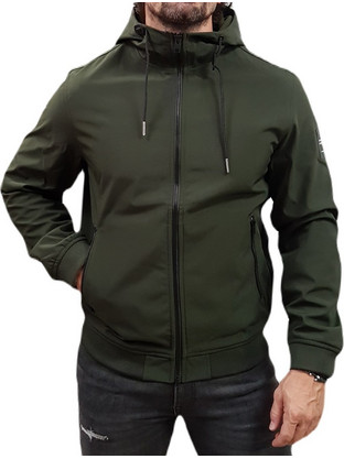 Jack & Jones Ανδρικό Μπουφάν Χειμωνιάτικο Softshell Χακί 12236300