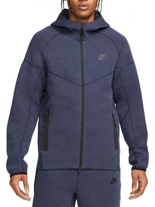Nike Tech Fleece Ανδρική Ζακέτα Fleece με Κουκούλα και Φερμουάρ Μπλε FB7921-473