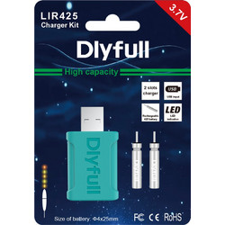 Dlyfull Φορτιστής 3,7V (Blister Με 2 Μπαταρίες) LIR425CH