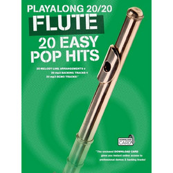 Music Sales Playalong 20/20 Flute: 20 Easy Pop Hits BK/DCARD