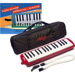 STAGG Melosta 32 Red Μελόντικα με Μέθοδο Εκμάθησης Bundle