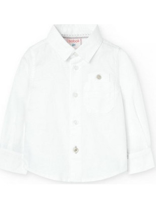 BOBOLI Oxford long sleeves shirt for baby -BCI - 719153 - ΑΓΟΡΙ - WHITE