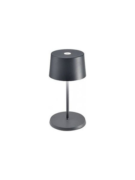 Zafferano LD0860N3 Πορτατίφ LED με Μπαταρία Μαύρο Φ11xΥ22cm