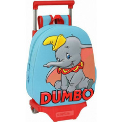 Safta Dumbo 3D Σχολική Τσάντα Τρόλεϊ Νηπιαγωγείου Μπλε 622114020